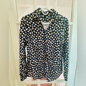 Brooks Brothers Black and Blue Floral Shirt